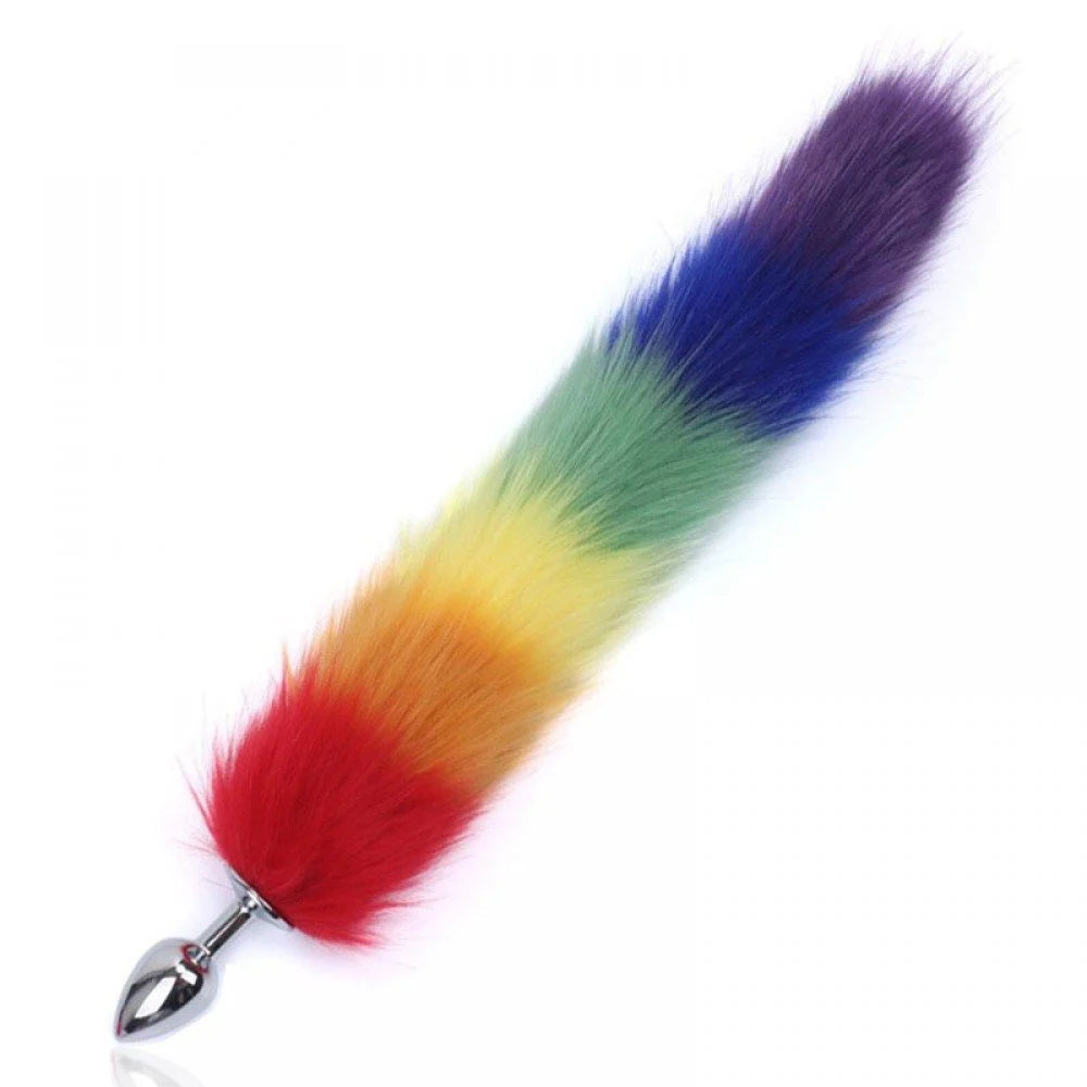 Plug Anal Em Metal Com Cauda Colorida Vipmix