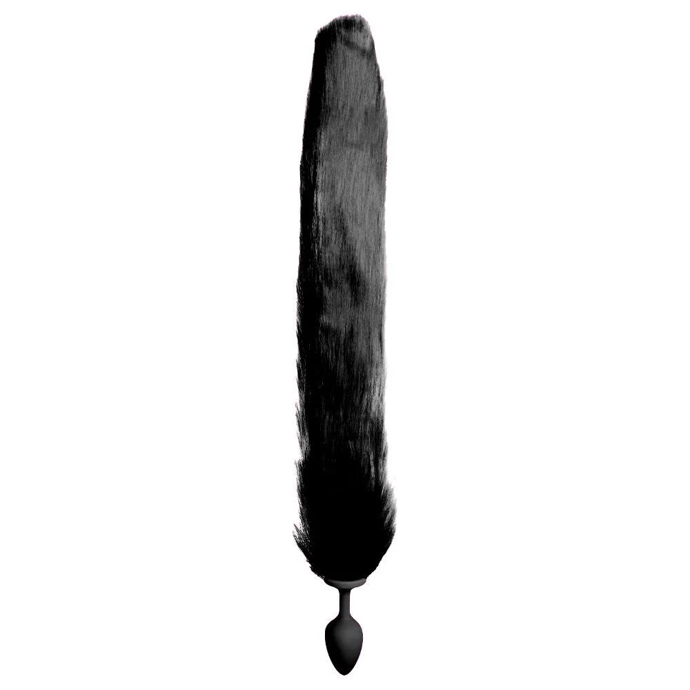 Plug Anal Silicone Rabo Raposa Tamanho P  - Preto -Vipmix
