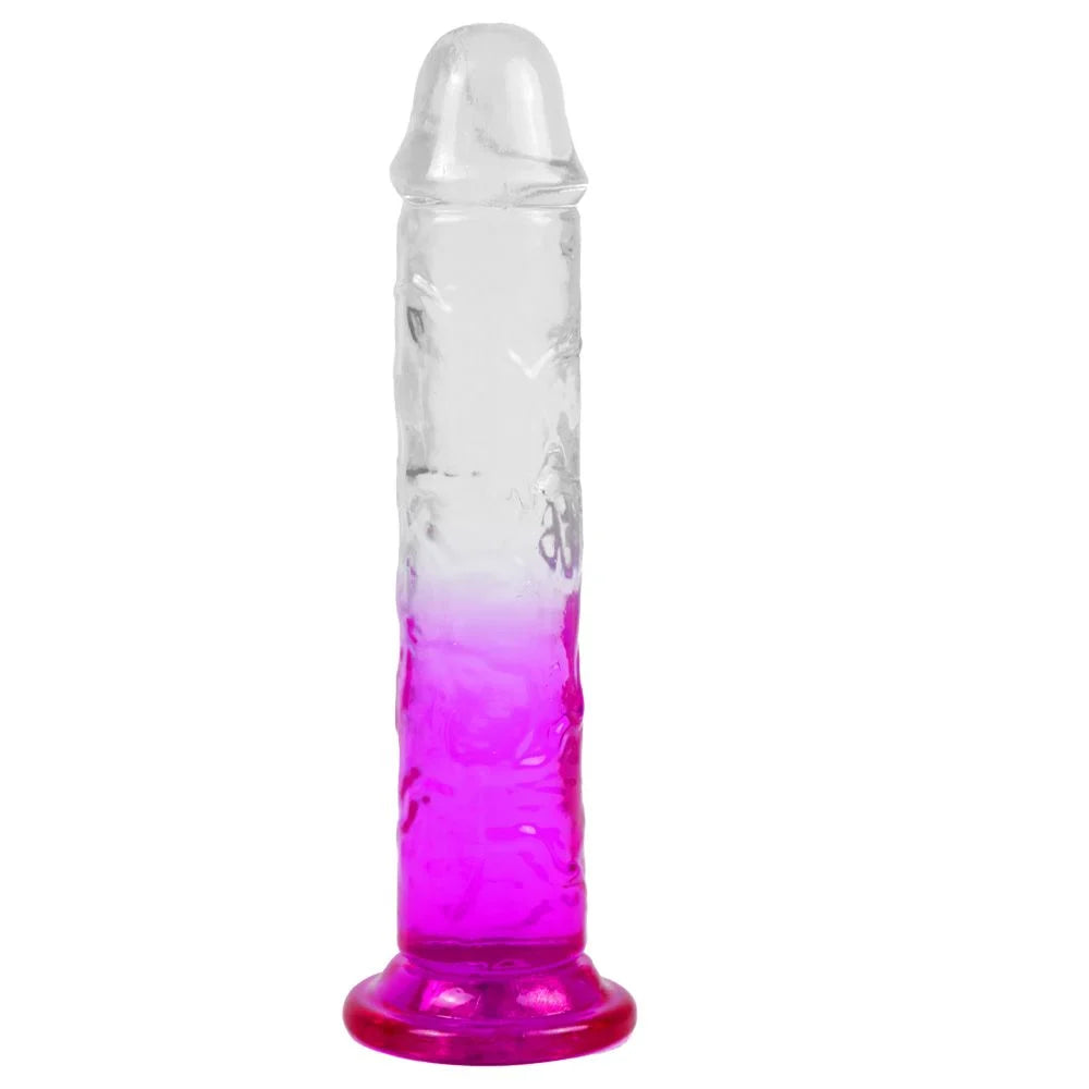 Pênis Color Jelly 19,5 X 3,8cm Ventosa Youvibe Vipmix - Roxo
