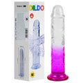 Pênis Color Jelly 19,5 X 3,8cm Ventosa Youvibe Vipmix - Roxo
