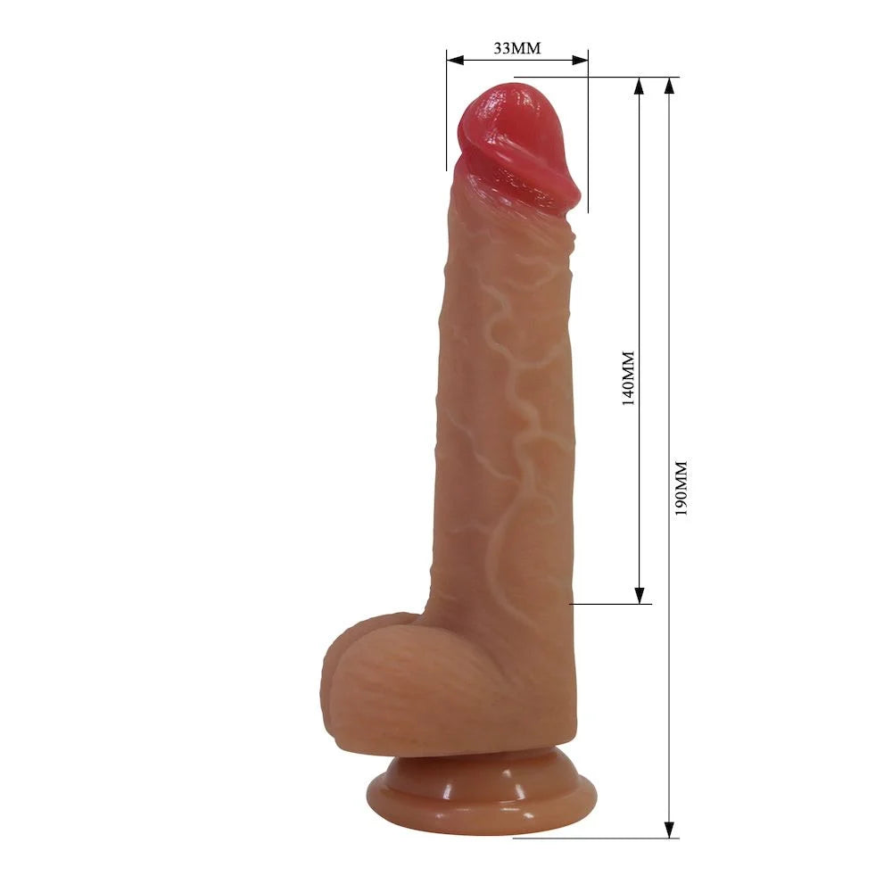 Pênis Realístico Silicone Ventosa 19 X 3,3cm Jovita Vipmix