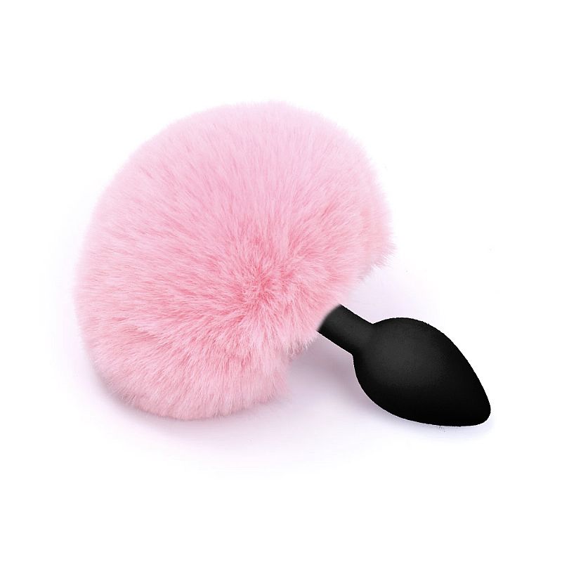 Plug Anal em Silicone - Pompom de Coelho - Tamanho - G