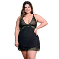 Camisola Plus Size Em Tule E Detalhes Rendados Bicolor Hot Love