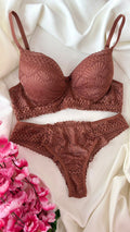 Conjunto G Milena de renda bronze