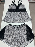 Short doll G preto com branco Milena