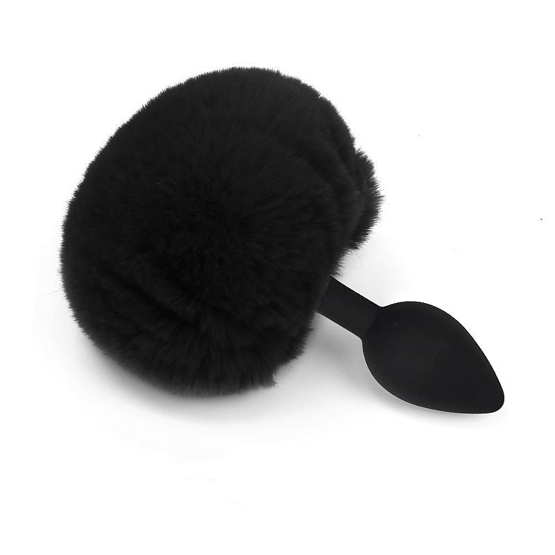 Plug Anal em Silicone - Pompom de Coelho - Tamanho - G