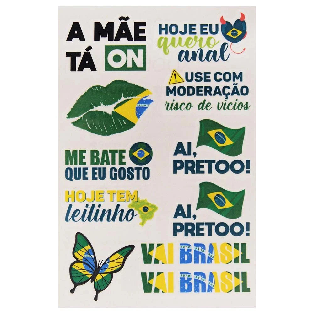 Quero Anal Tatuagem Temporaria 10 X 15cm Sedux