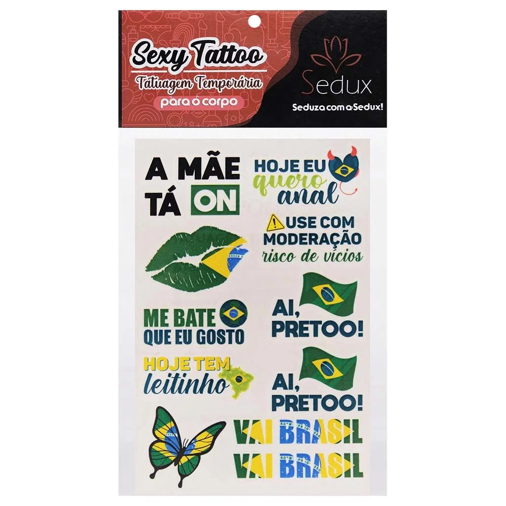 Quero Anal Tatuagem Temporaria 10 X 15cm Sedux