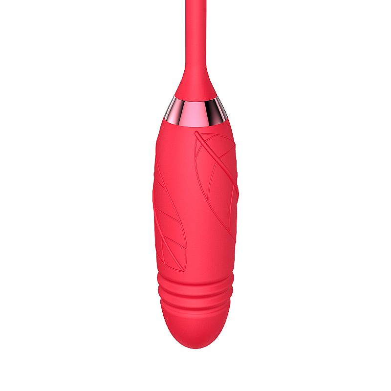 Vibrador de Ponto G e Clitoris com Vai e vem - Formato de Rosa - Hortensia