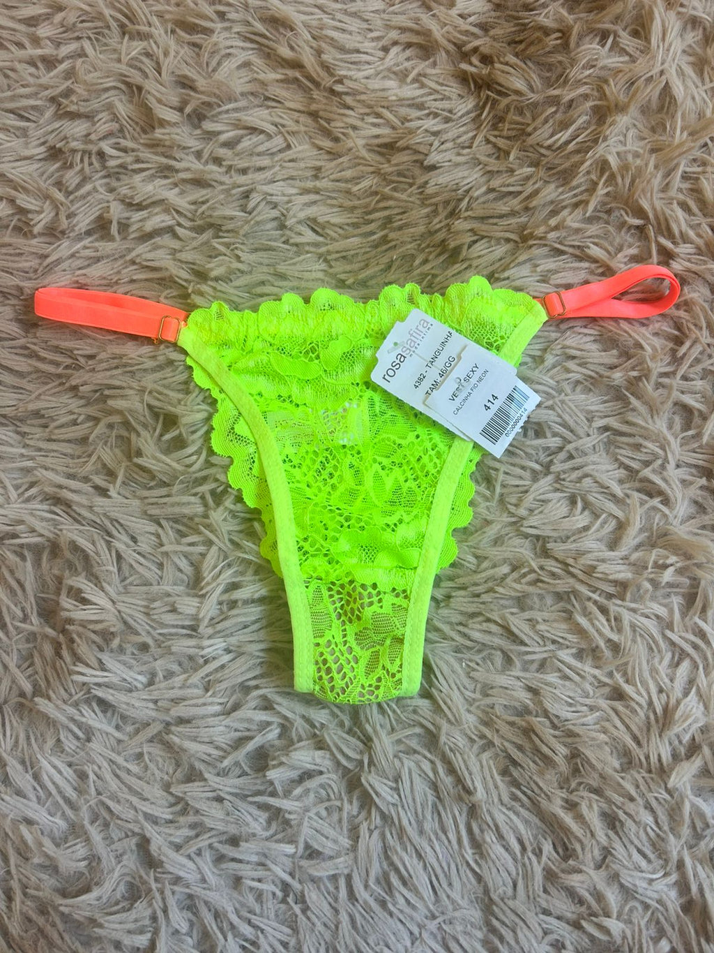 Calcinha GG vest sexy renda neon