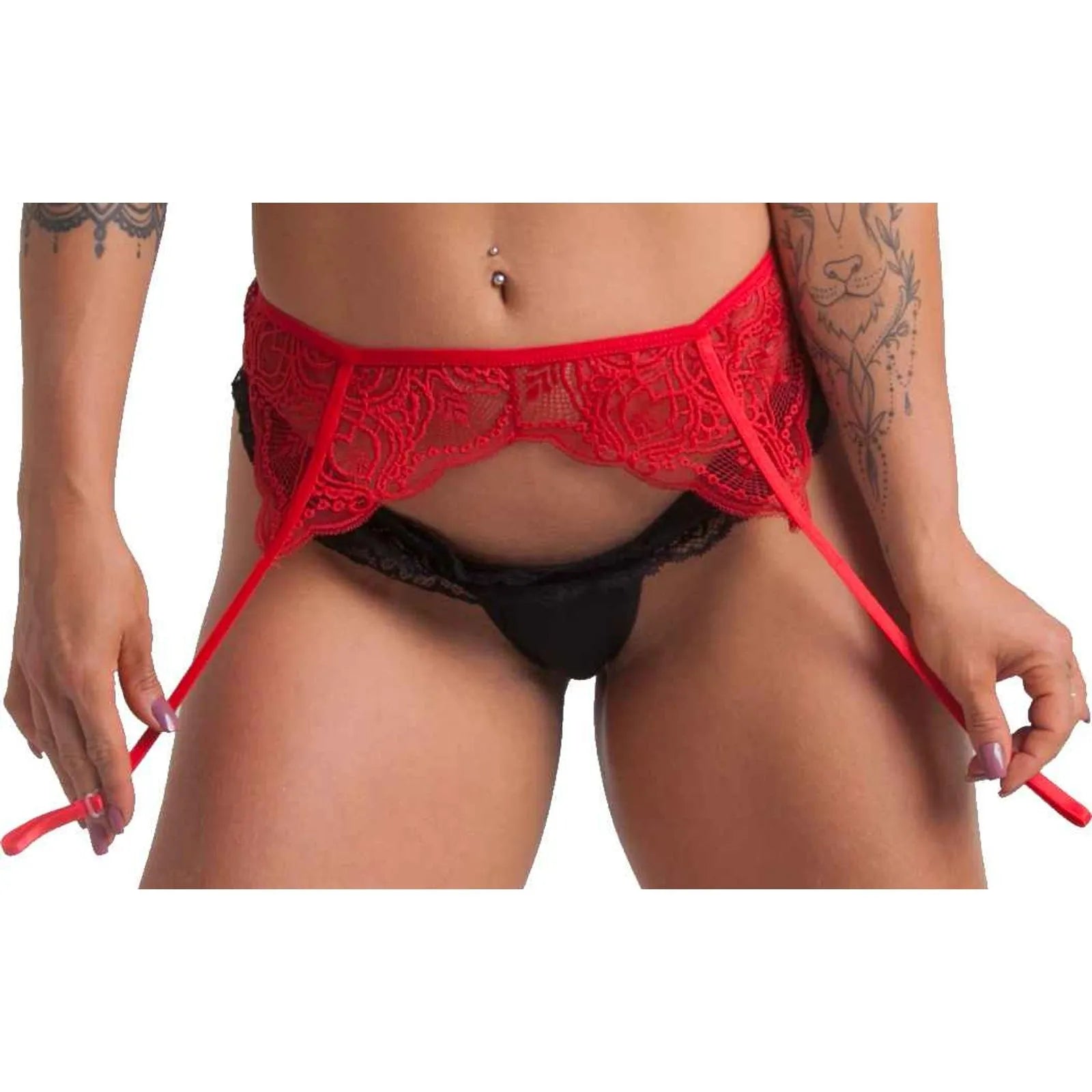 Cinta Liga Branca Mada Sem Calcinha Delicia Lingerie