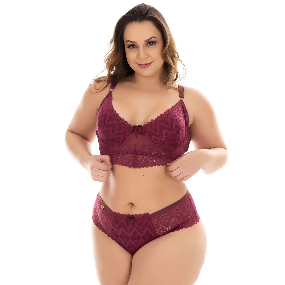 Conjunto 48 vinho Selma