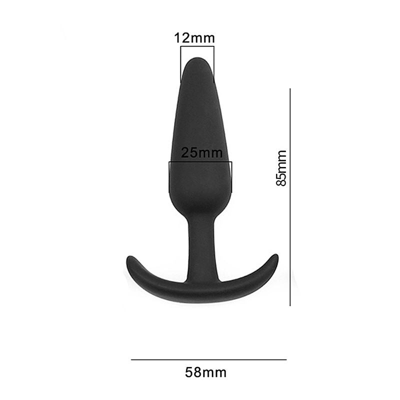 Plug Anal Conico em Silicone - Tamanho 12.5x3.2