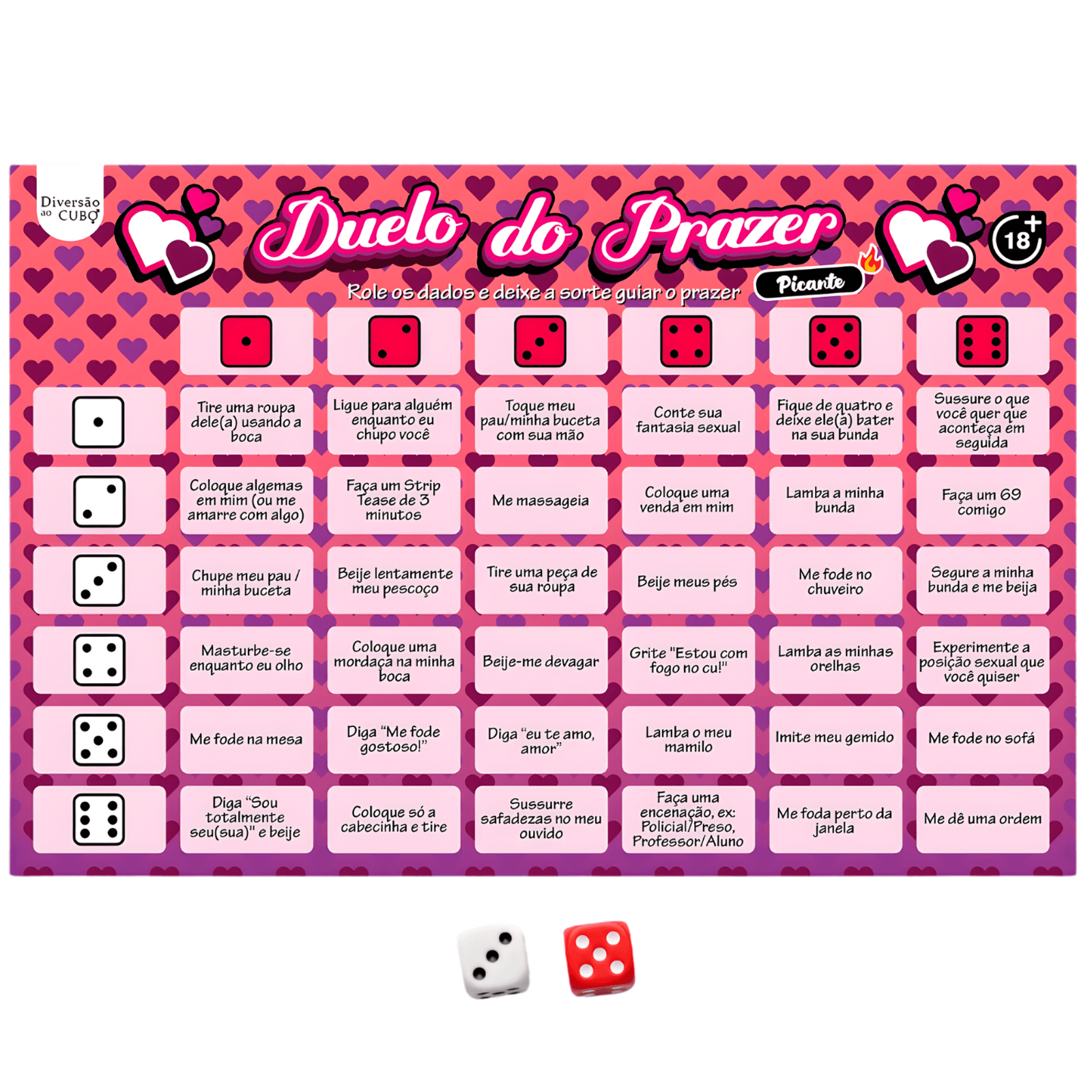 Jogo Duelo Do Prazer Picante Diversao Ao Cubo