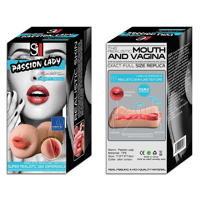Masturbador Masculino Duplo - Boca e Vagina - Passion Lady - SI