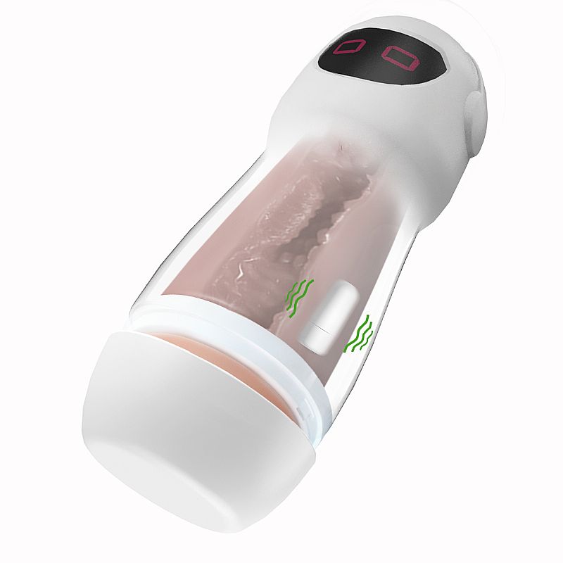 Masturbador Formato de Lanterna com Vagina / Vibracao e Voz - S Robot