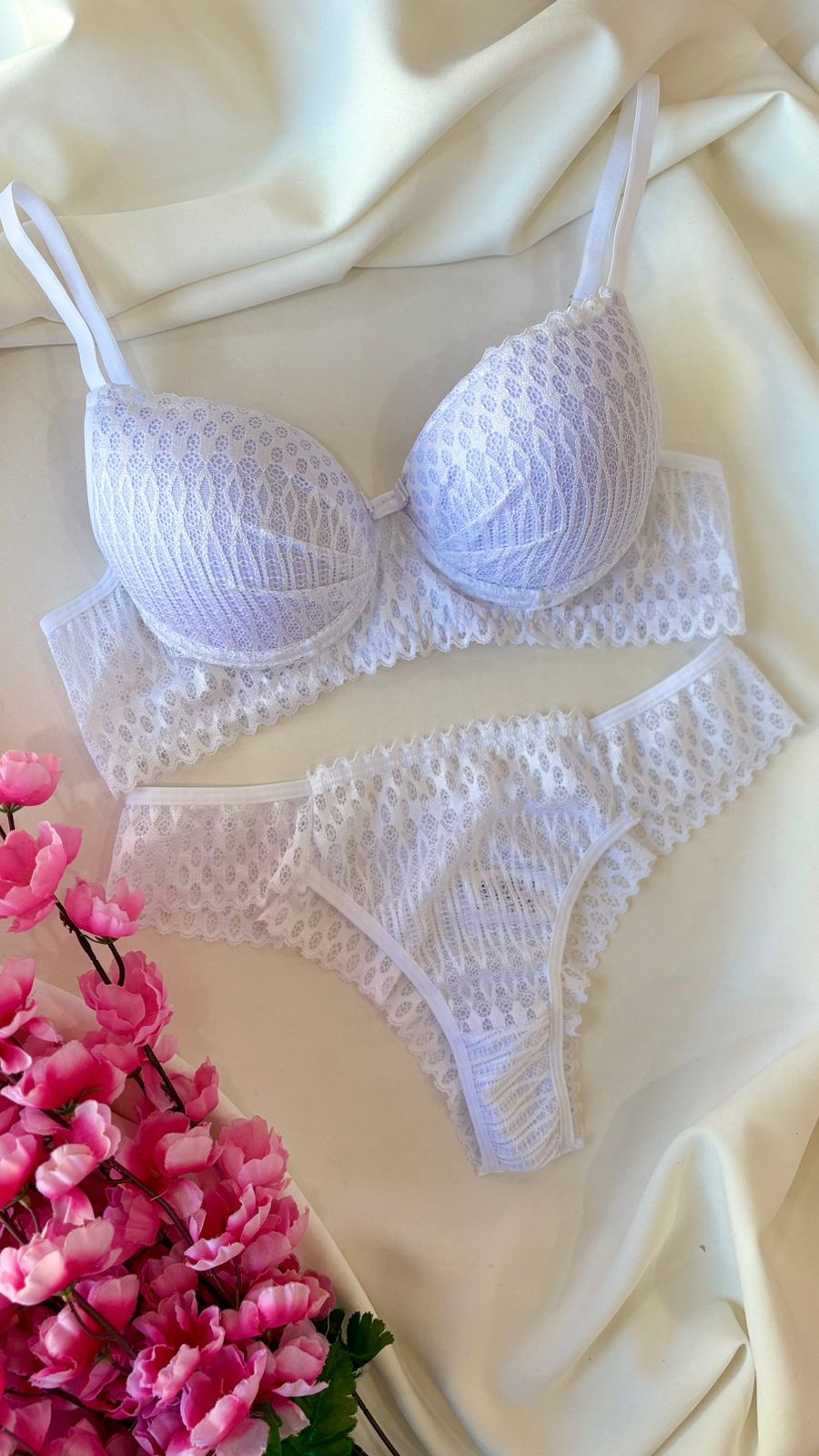 Conjunto GG Milena de renda branco