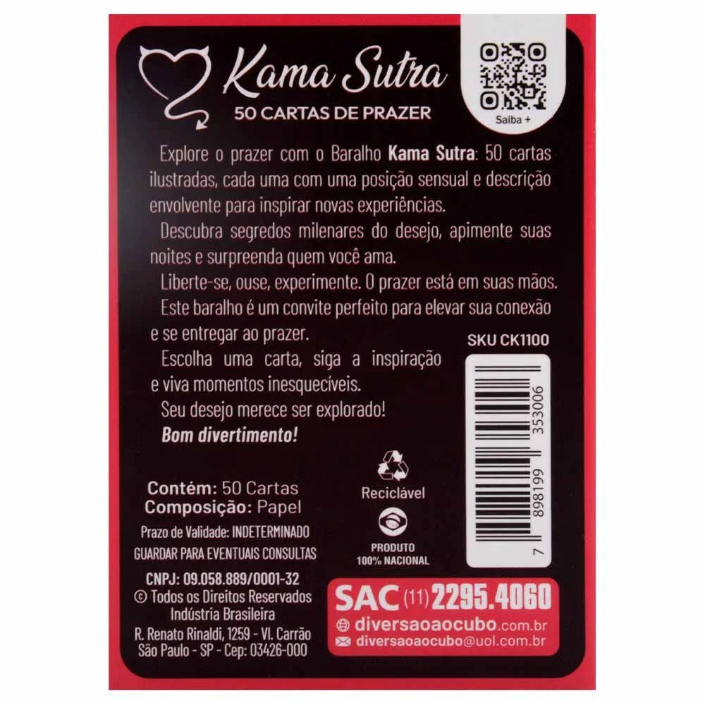 Kama Sutra 50 Cartas De Prazer Diversao Ao Cubo