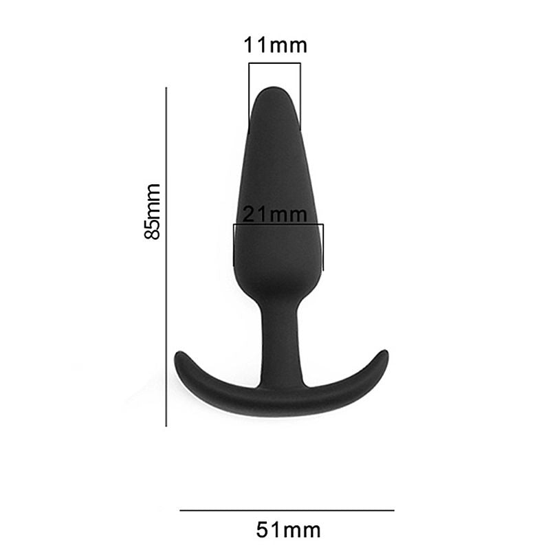 Plug Anal Conico em Silicone - Tamanho 8.5x2.1