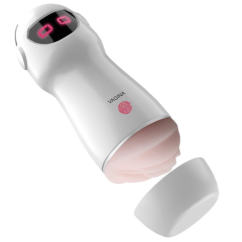 Masturbador Formato de Lanterna com Vagina / Vibracao e Voz - S Robot