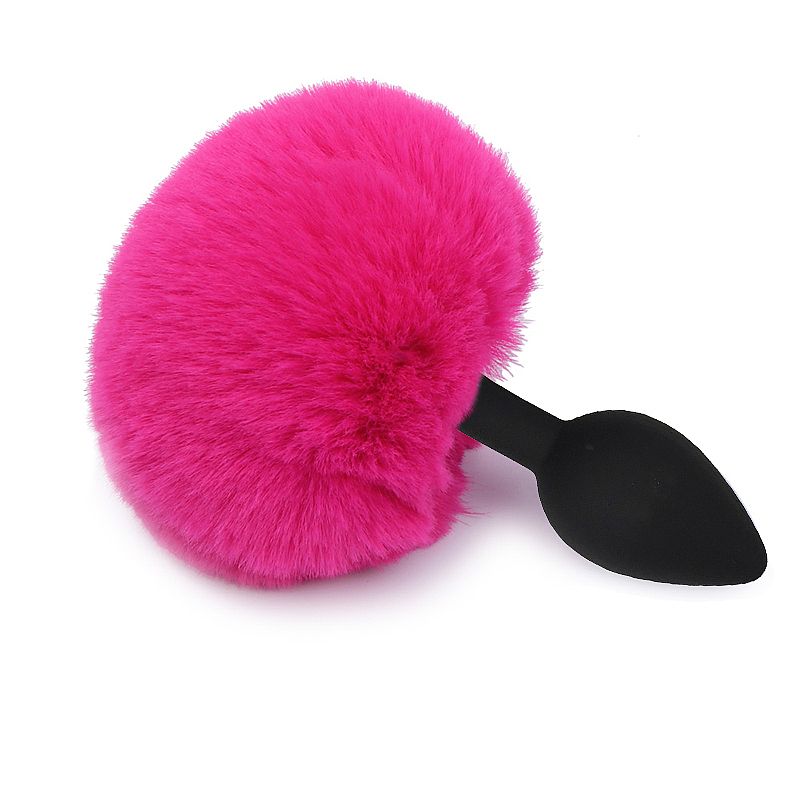 Plug Anal em Silicone - Pompom de Coelho - Tamanho - G