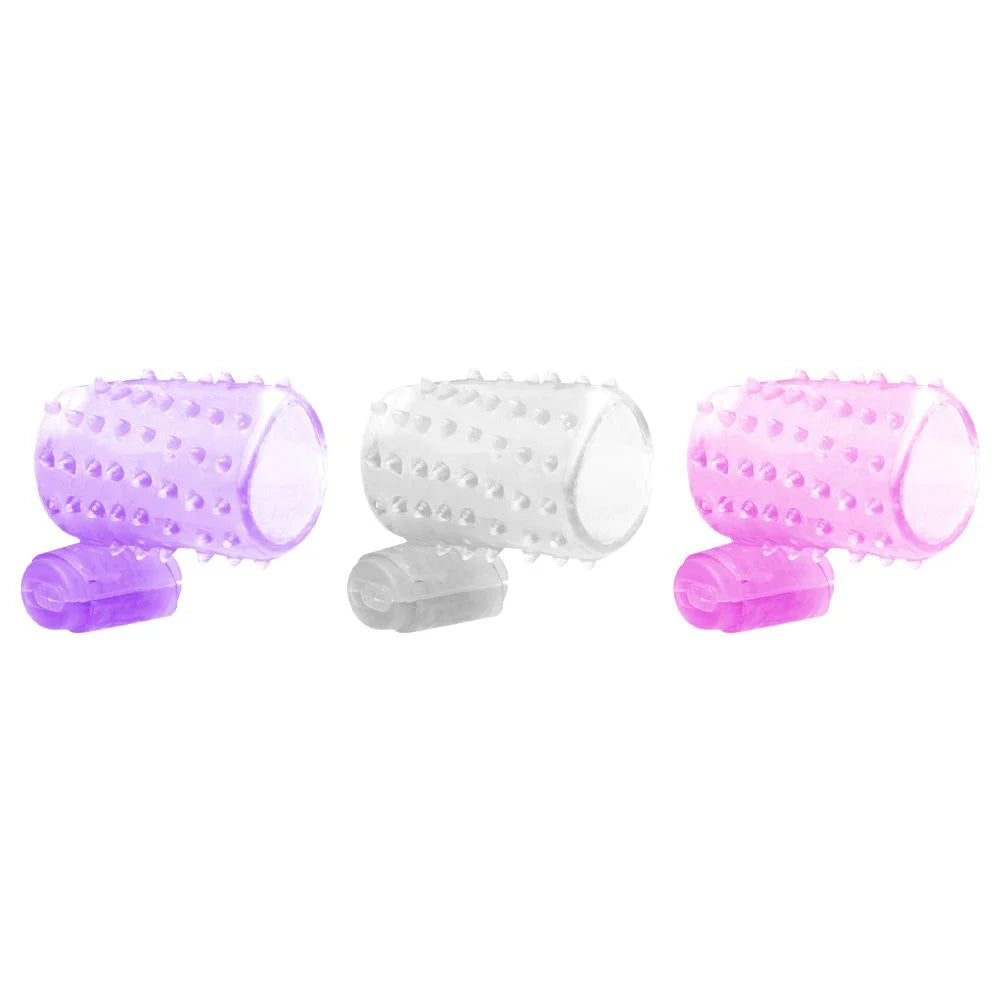 Meia Capa Peniana Vibrador Com Cerdas Vipmix