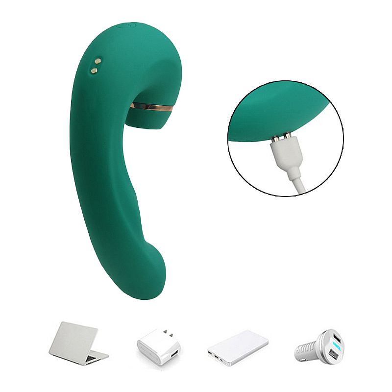 Vibrador de Ponto G e Clitóris com Dedilhar / Tapping no Meio - Air Pulse 2 -Vinho- SI