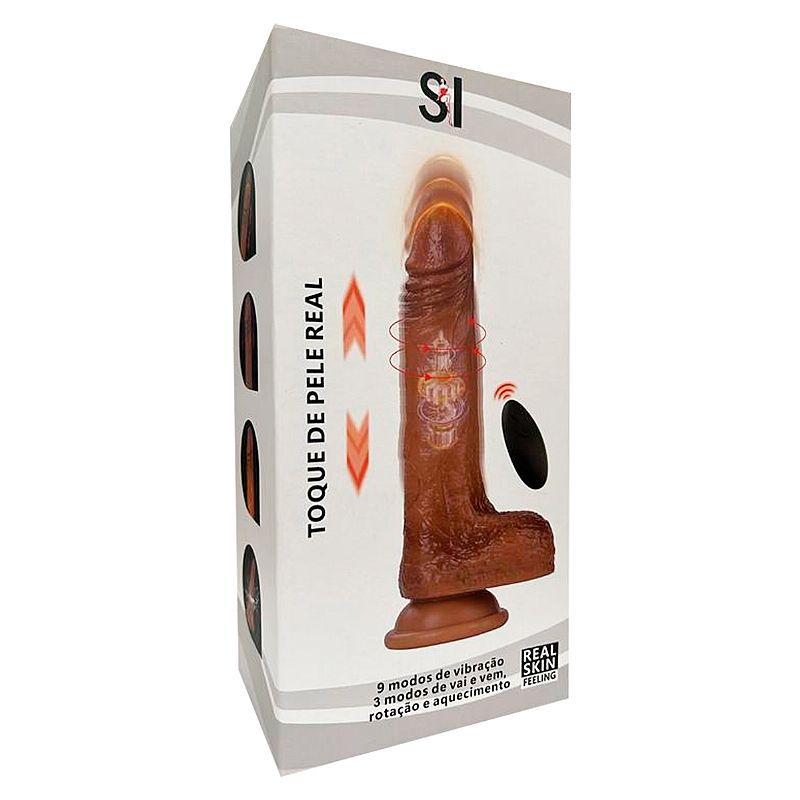 Pênis Realístico com Vai e vem com Rotação / Controle Remoto - 19,5 x 3,3cm - SI