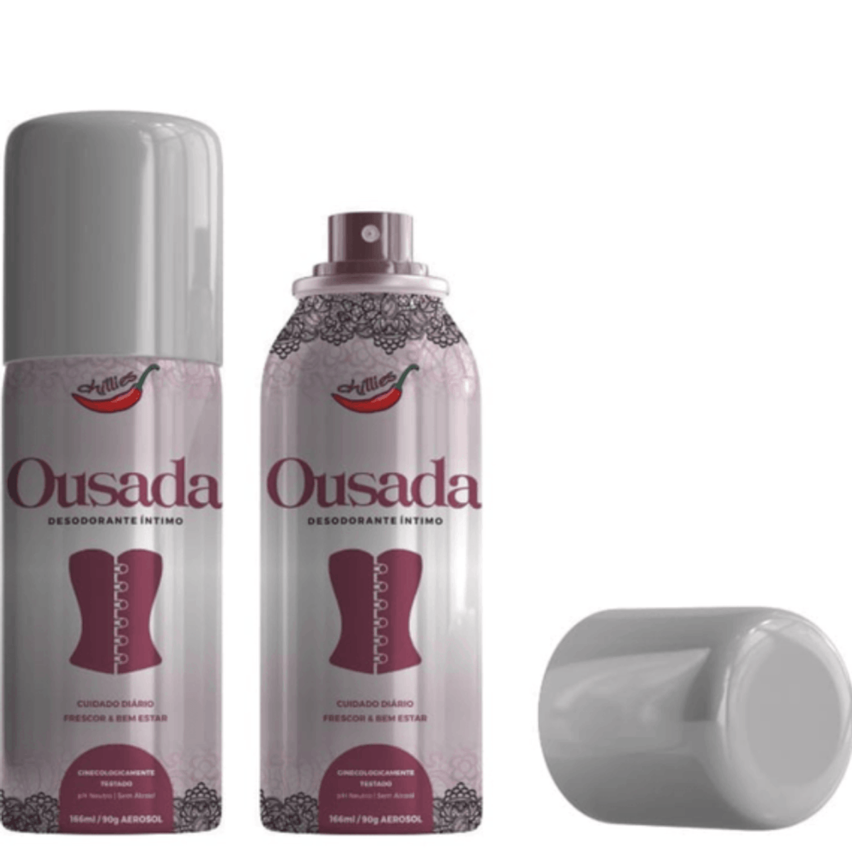 Desodorante Corporal Íntimo Feminino Ousada 166ml Chillies