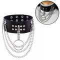 Coleira com Correntes - Choker Rebite