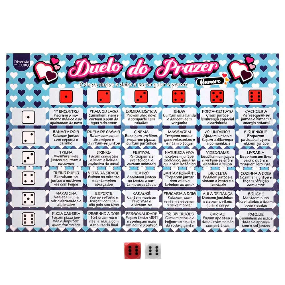 Jogo Duelo Do Prazer Namoro Diversao Ao Cubo