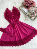 Camisola luxo sem bojo - pink lisa chantilly