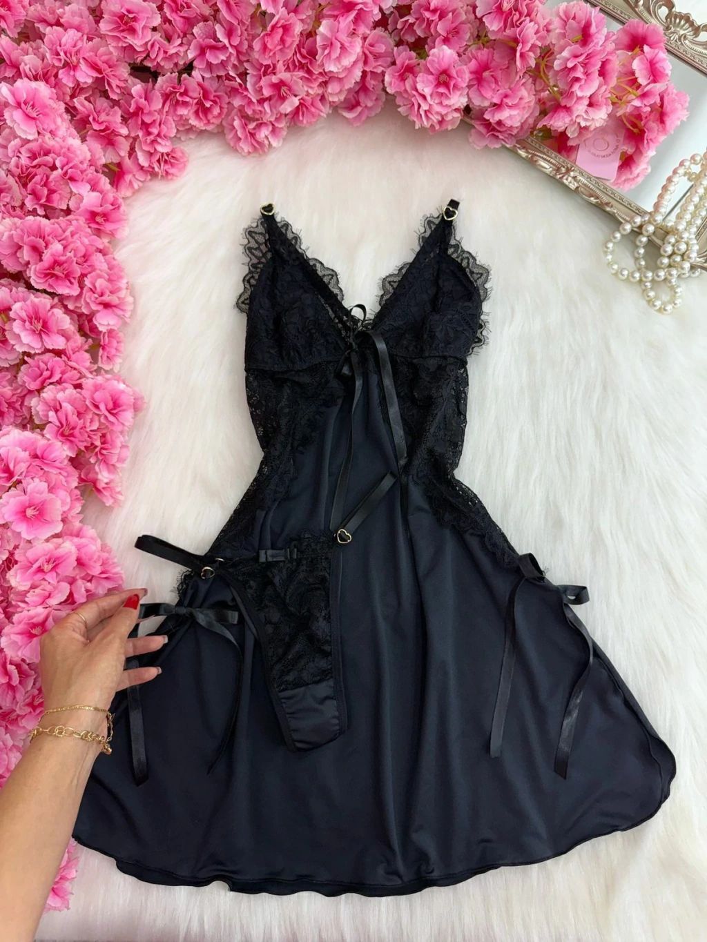 Camisola encanto - Preto
