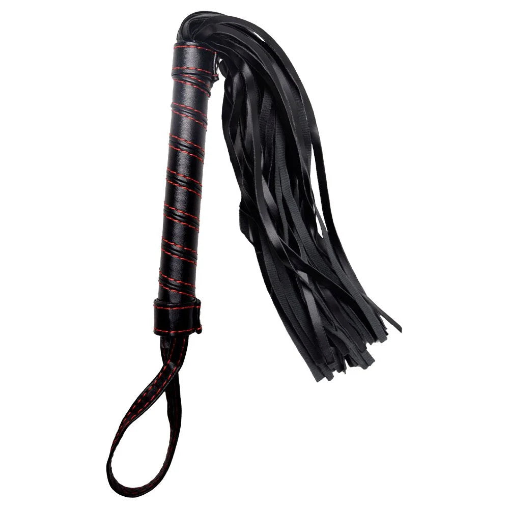 Chicote Luxo Cabo Preto Com Vermelho Sexy Import
