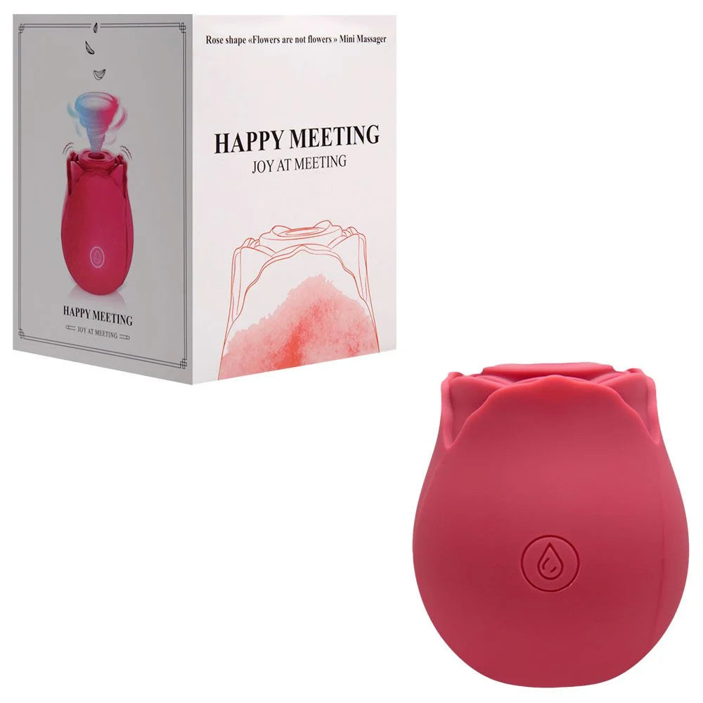 Rosinha Vibro Pulsacoes 10 Modos Happy Meeting - Vermelho - Vipmix