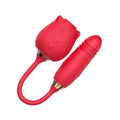 Vibrador de Ponto G e Clitóris com Vai e vem - Formato de Rosa - Sophie - Vermelho - SI