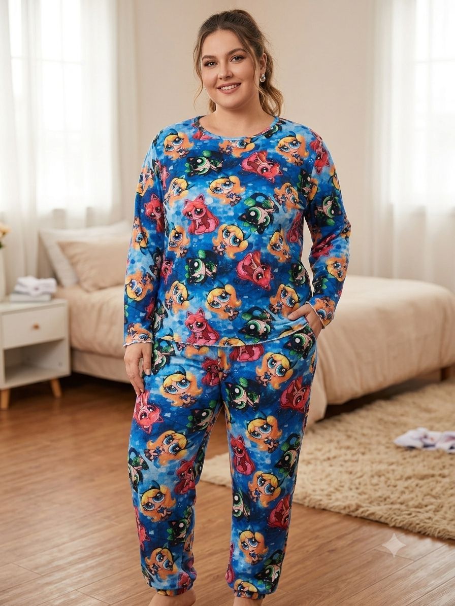 Pijama plus size meninas Super Poderosas